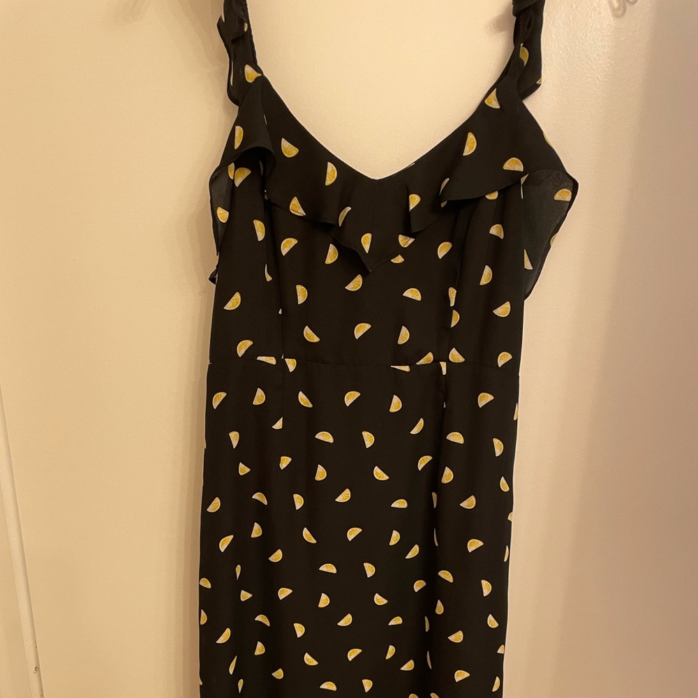 Black Lemon stamp midi dress